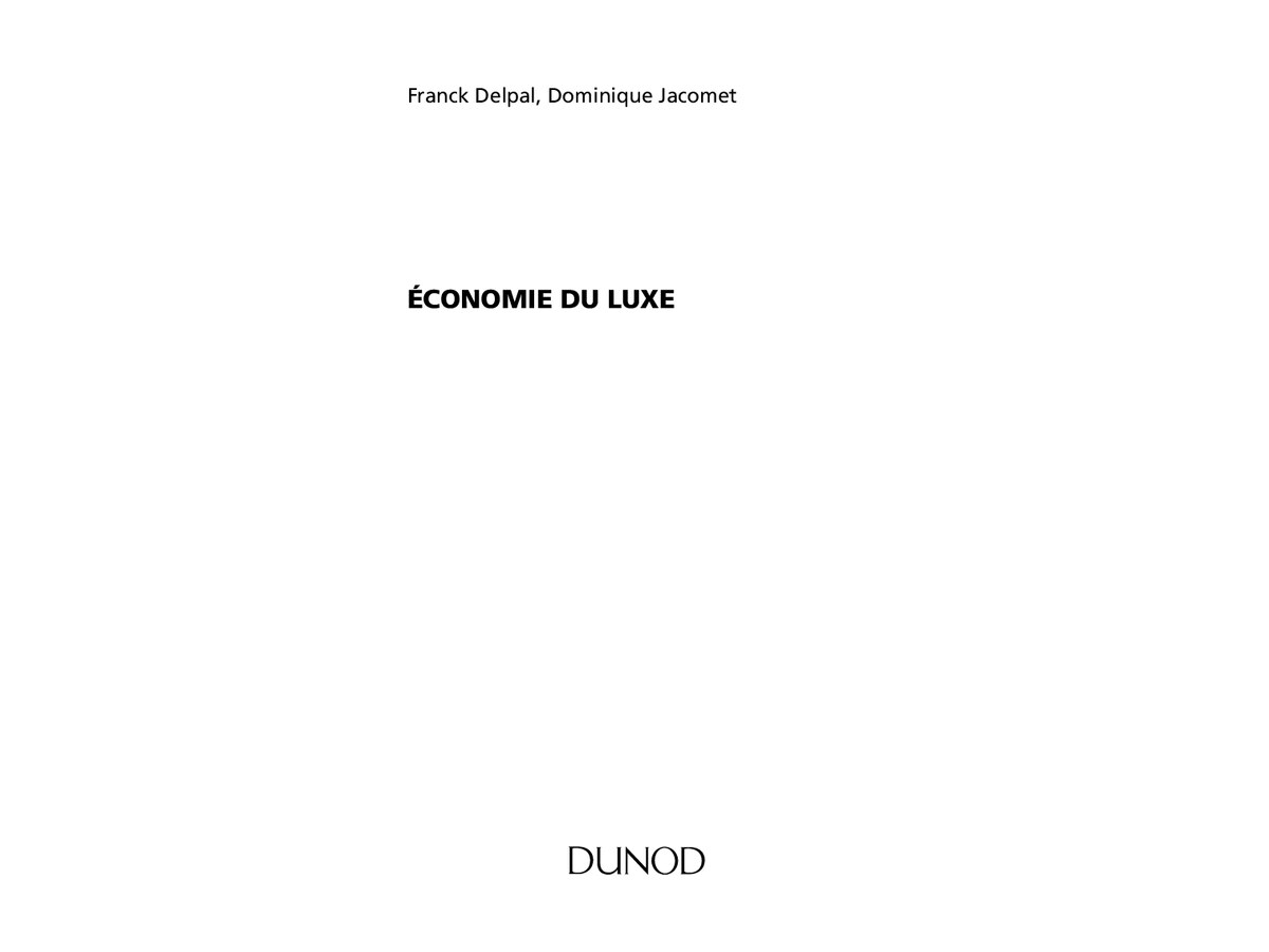 Economie du luxe