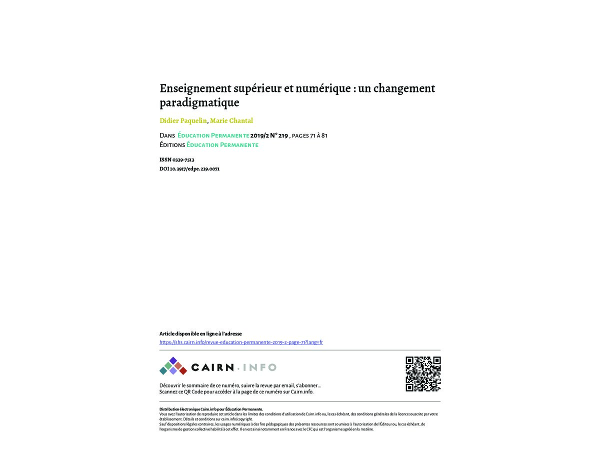 Enseignement supérieur