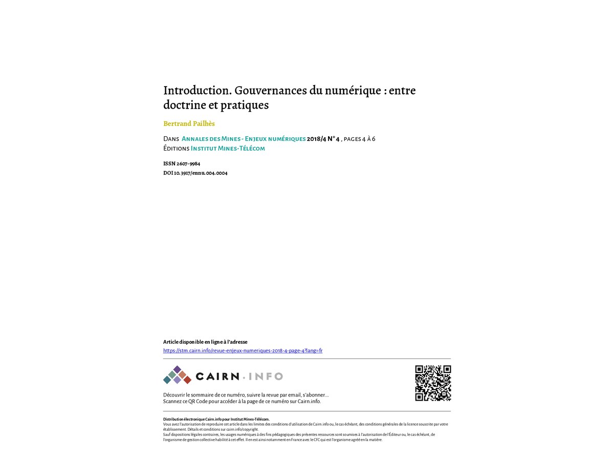Gouvernance numérique