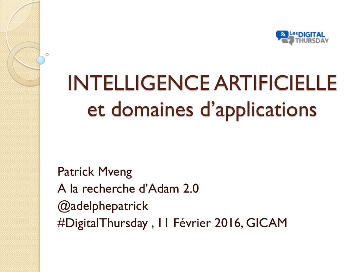 Intelligence Artificielle et Domaines d_Applications