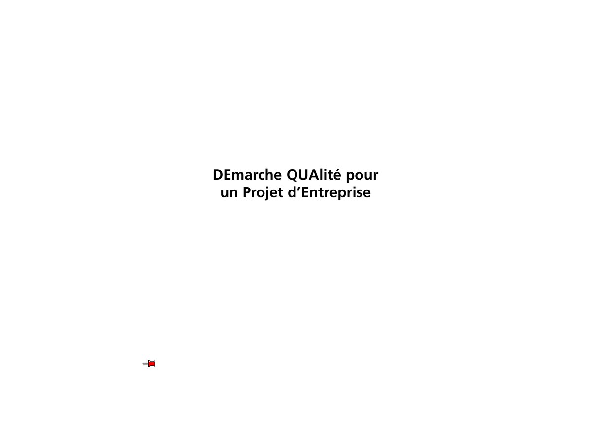 La Démarche Qualité pour un Projet d_Entreprise