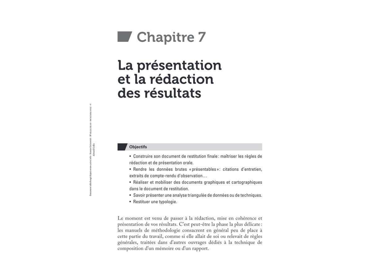 La présentation et la rédaction des résultats
