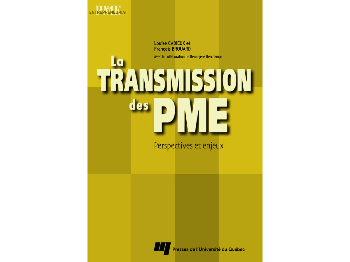 La transmission des PME - Perspectives et enjeux