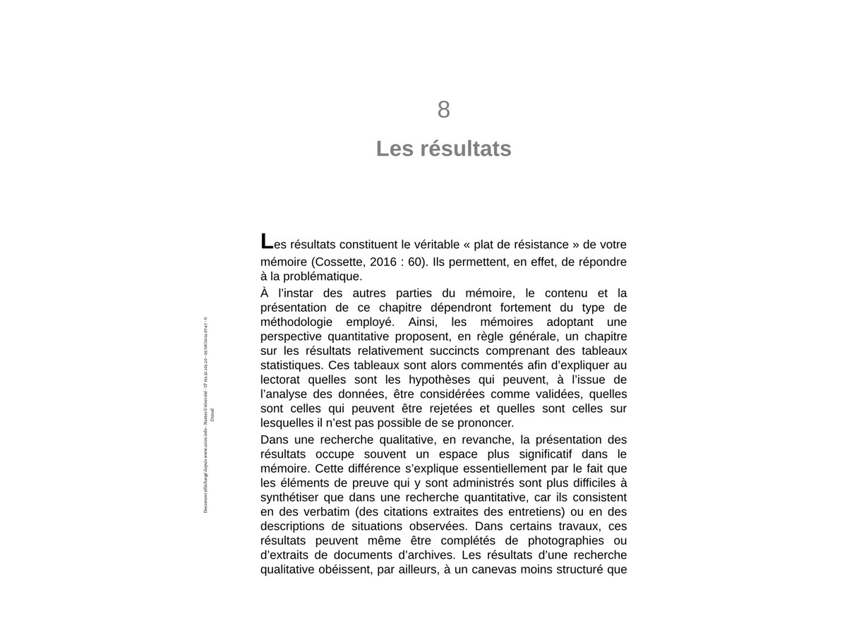 Les résultats