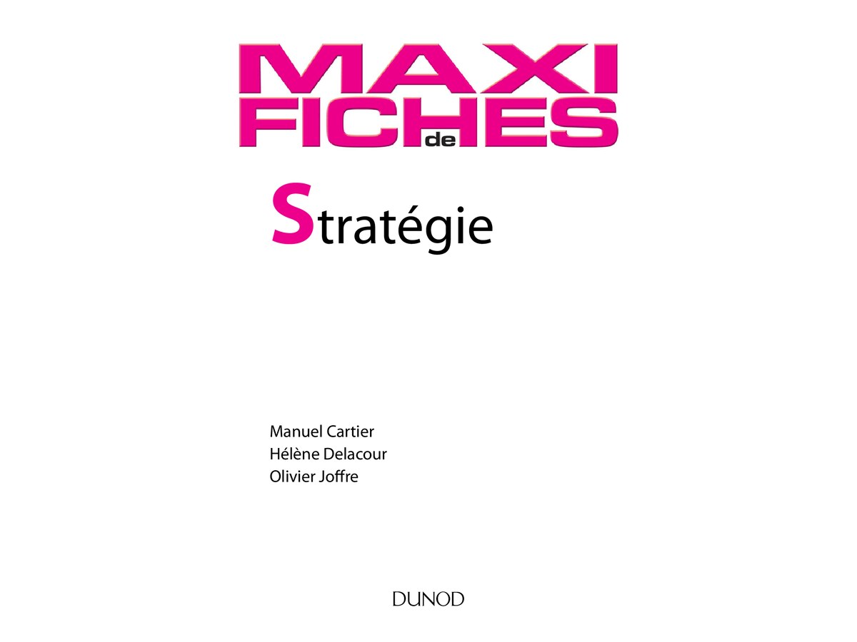 Maxi Fiches - Stratégie