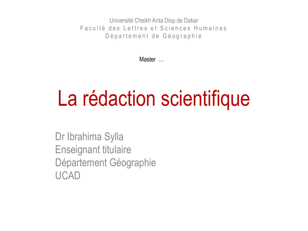 Redaction-scientifique