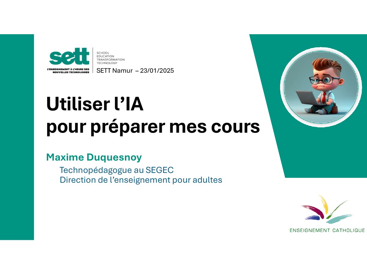 Utiliser IA pour Preparation de Cours